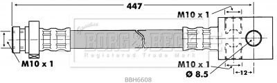BORG & BECK Тормозной шланг BBH6608